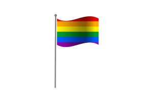 Waving Flag of Gay pride flag
