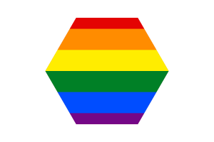 Gay pride Flag Triangle Rounded Shape flag