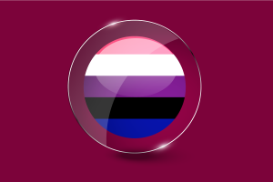 Genderfluid Flag Glossy Round Button flag