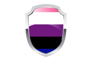 Genderfluid Shield Logo flag