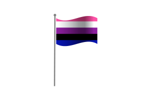 Waving Flag of Genderfluid flag