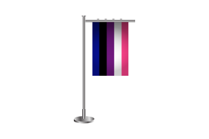 3d Genderfluid Standing Flag flag