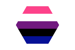 Genderfluid Flag Triangle Rounded Shape flag
