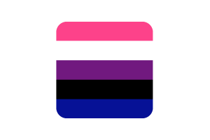 Genderfluid Flag Square Rounded Shape flag