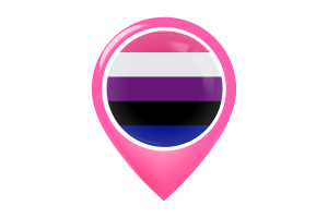 Genderfluid Flag Map Pin Icon flag