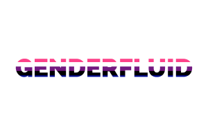 Genderfluid Text Art flag