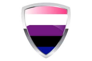 Genderfluid Shield Flag flag