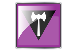 Lesbian Labrys Flag Square icon flag