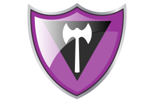 Shield with Flag of Lesbian Labrys flag