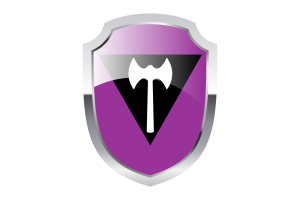 Lesbian Labrys Shield Logo flag
