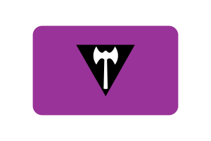 Lesbian Labrys Flag Triangle Vector Illustration flag