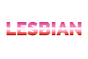 Lesbian Text Art flag