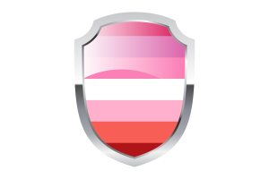 Lesbian Shield Logo flag
