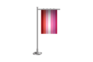 3d Lesbian Standing Flag flag