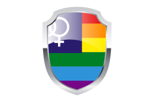 Lesbian Pride Shield Logo flag