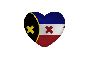 Love of L'Manberg Heart Shape flag