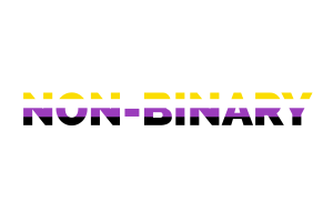 Non-Binary Text Art flag