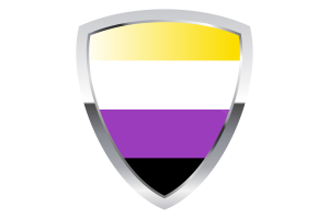 Non-Binary Shield Flag flag