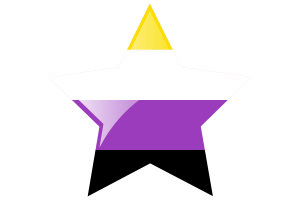 Non-Binary Flag Star Icon flag