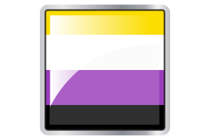 Non-Binary Flag Square icon flag