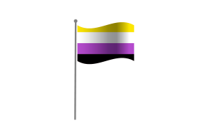 Waving Flag of Non-Binary flag