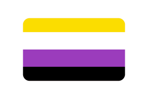 Non-Binary Flag Triangle Vector Illustration flag