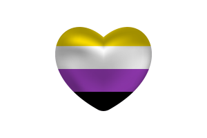 Love of Non-Binary Heart Shape flag
