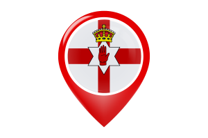 Northern Ireland Flag Map Pin Icon flag