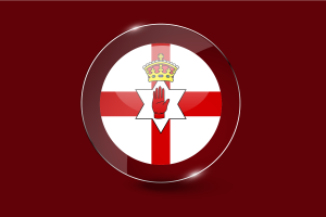 Northern Ireland Flag Glossy Round Button flag