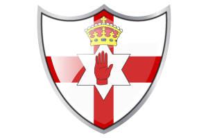 Shield with Flag of Northern Ireland flag