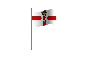 Waving Flag of Northern Ireland flag