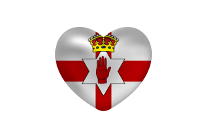 Love of Northern Ireland Heart Shape flag