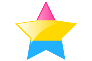 Sternsymbol der Flagge der Pansexualität flag