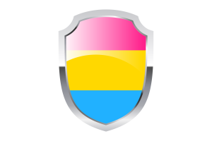 Wappenlogo der Pansexualität flag