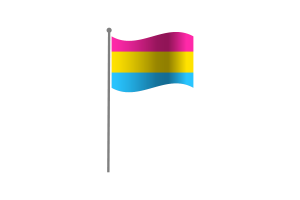 Wehende Flagge der Pansexualität flag