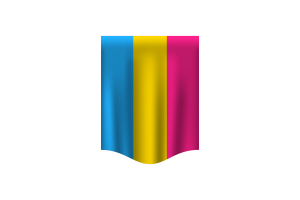 Banner der Flagge der Pansexualität flag