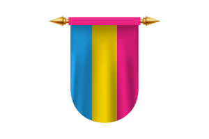 Pansexuelle Flagge Emblem Vektorbilder flag