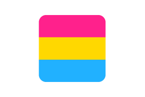Pansexuelle Flagge Quadrat Abgerundete Form flag