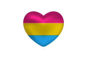 Liebe von Pansexuell Herzform flag