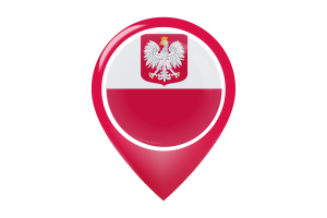 Poland Flag Map Pin Icon flag