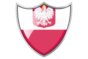 Shield with Flag of Poland flag