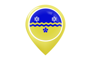 Prince George Flag Map Pin Icon flag