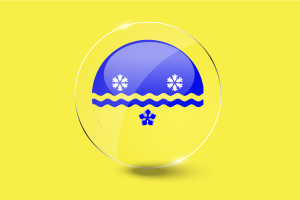 Prince George Flag Glossy Round Button flag