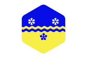 Prince George Flag Rounded Hexagon Shape flag