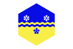 Prince George Flag Hexagon Shape flag