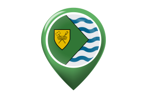 Vancouver Flag Map Pin Icon flag