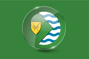 Vancouver Flag Glossy Round Button flag