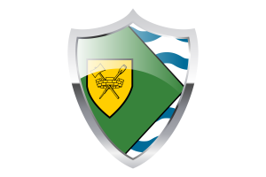 Vancouver Flag with Medieval Heater Shield flag