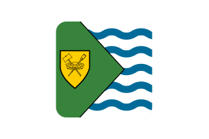 Vancouver Flag Square Rounded Shape flag