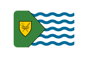 Vancouver Flag Rounded Rectangle Vector Illustration flag